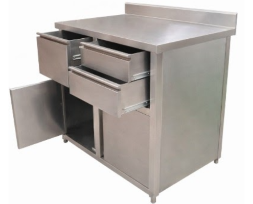 3-4 Gabinetes en Acero Inoxidable Landing