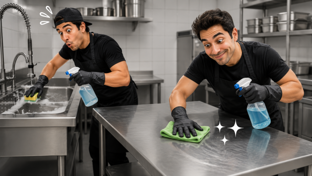 Blog-27-de-Julio-2-1030x580 ¿Cómo limpiar correctamente una mesa de acero inoxidable industrial sin dañarla?